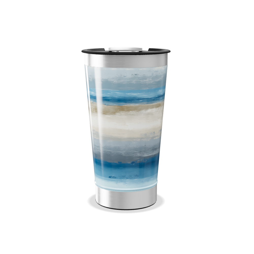 Copo Térmico - Azul com Faixas Marmorizadas