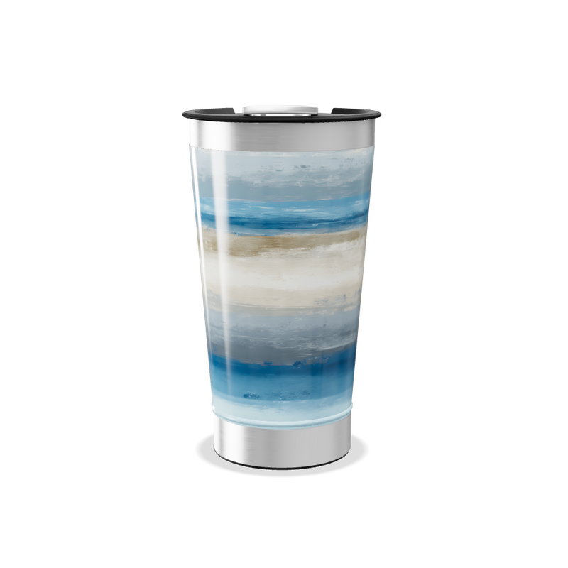 Copo Térmico - Azul com Faixas Marmorizadas