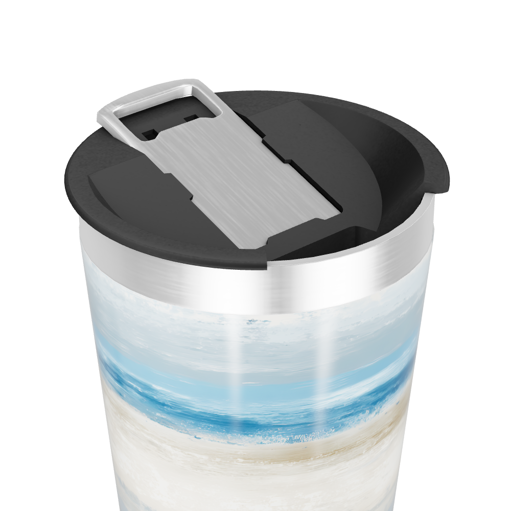 Copo Térmico - Azul com Faixas Marmorizadas