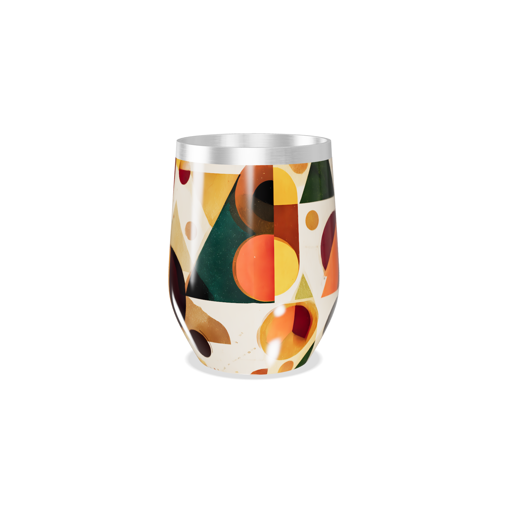 Copo Térmico Slim - Colorido com Estampa Abstrata