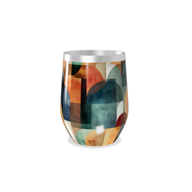 Copo Térmico Slim - Estampa Geométrica Colorida