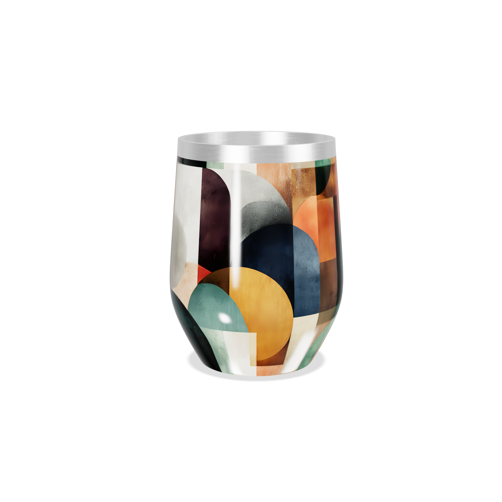 Copo Térmico Slim - Estampa Geométrica Colorida