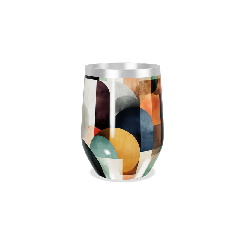 Copo Térmico Slim - Estampa Geométrica Colorida