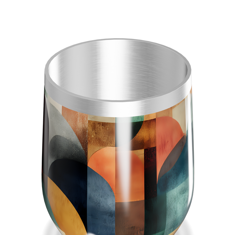 Copo Térmico Slim - Estampa Geométrica Colorida