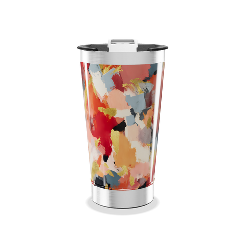 Copo Térmico - Estampa Abstrata Colorida