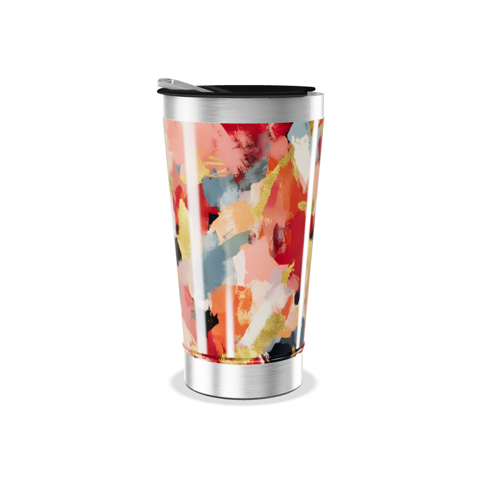 Copo Térmico - Estampa Abstrata Colorida