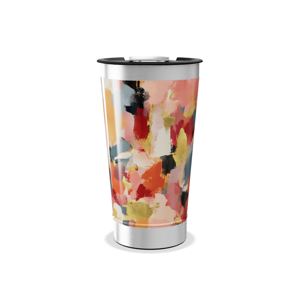 Copo Térmico - Estampa Abstrata Colorida