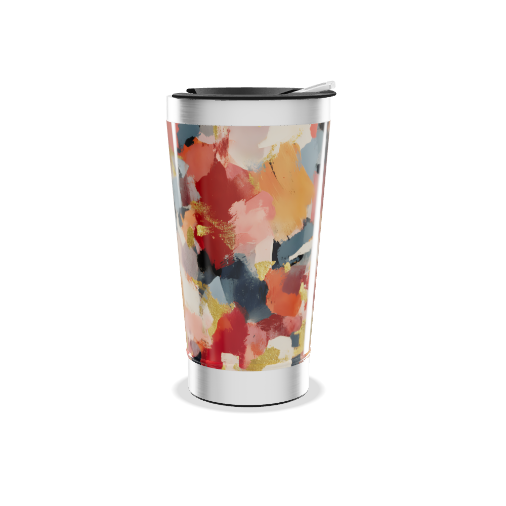Copo Térmico - Estampa Abstrata Colorida