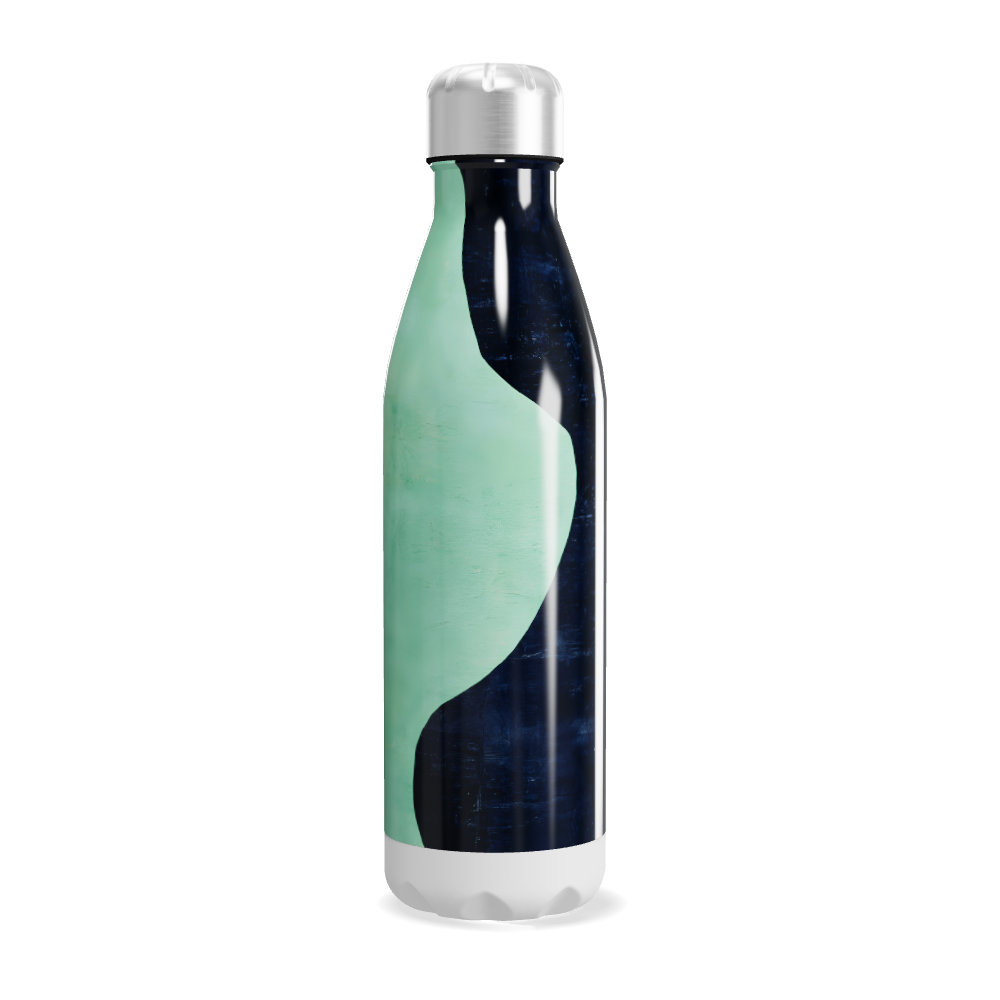 Garrafa Inox - Estampa Abstrata Azul