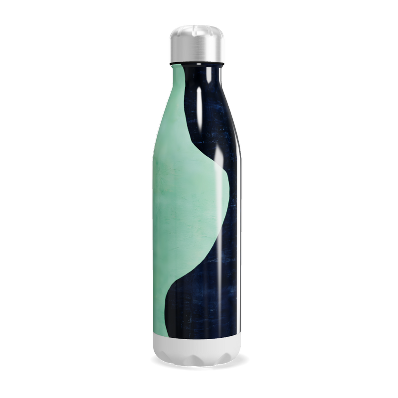 Garrafa Inox - Estampa Abstrata Azul