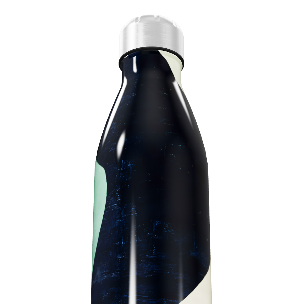 Garrafa Inox - Estampa Abstrata Azul