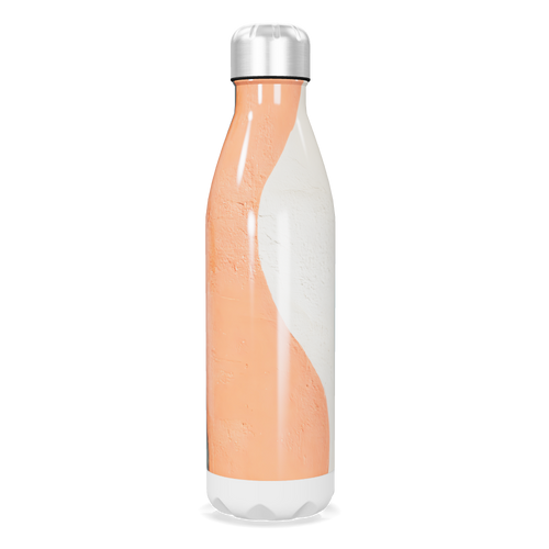 Garrafa Inox - Laranja e Branca Estriada