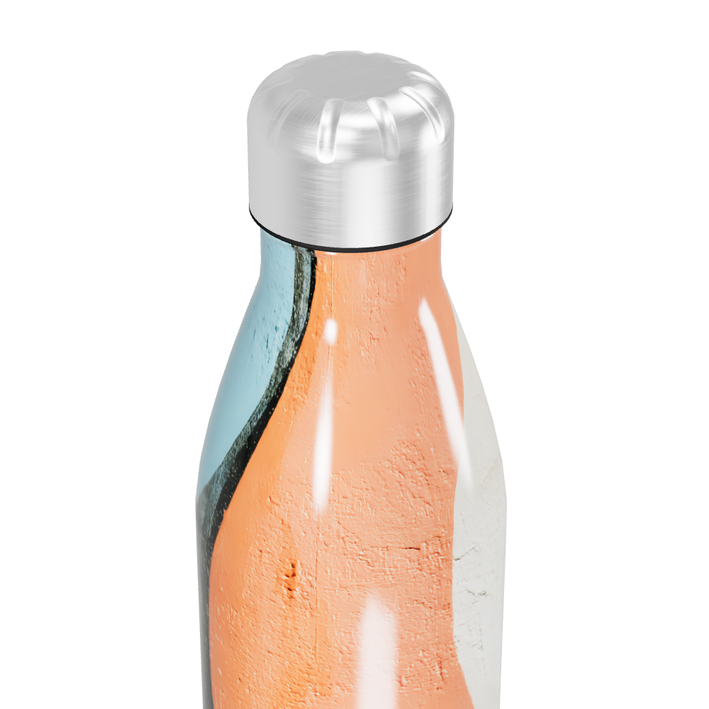 Garrafa Inox - Laranja e Branca Estriada