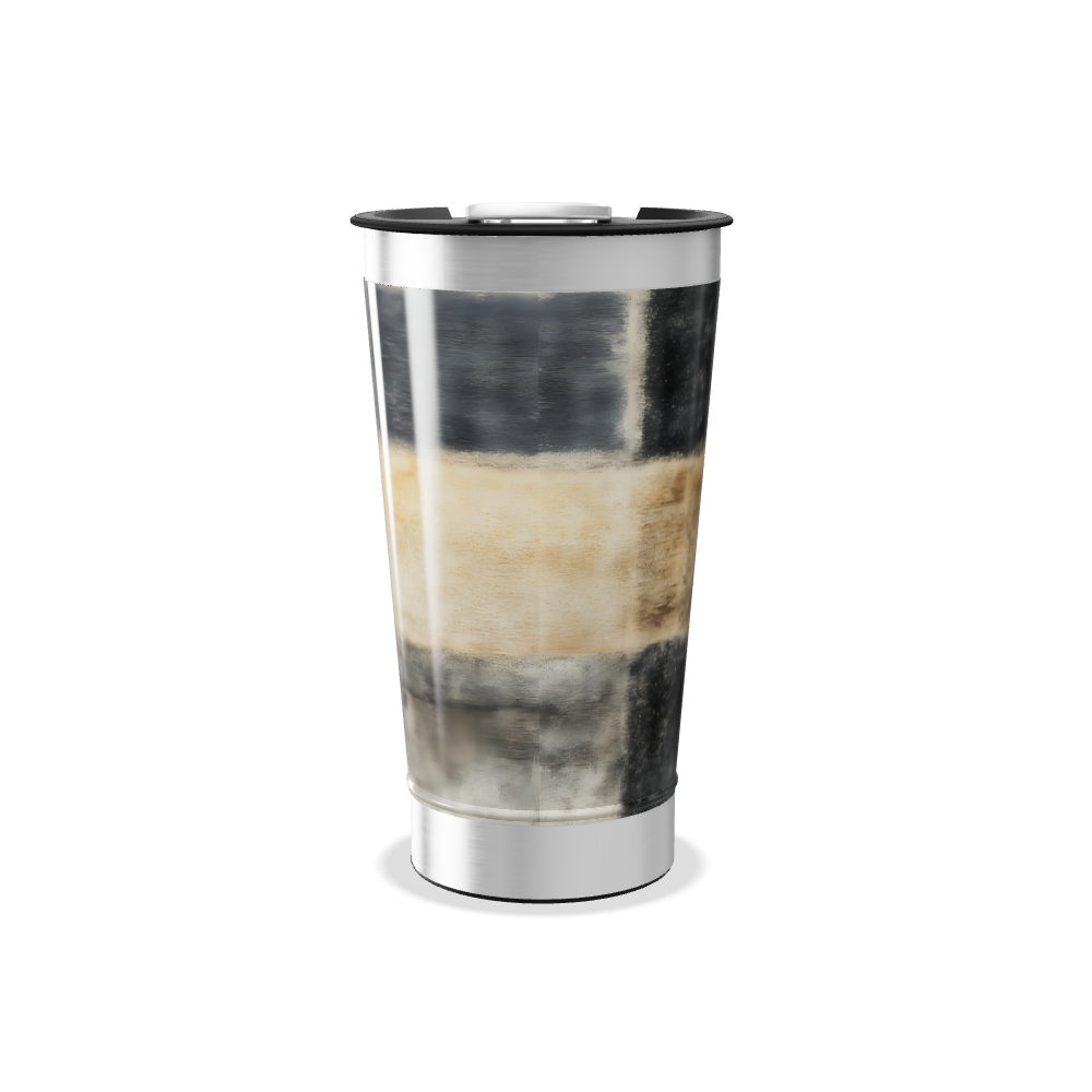 Copo Térmico - Preto com Faixa Marrom