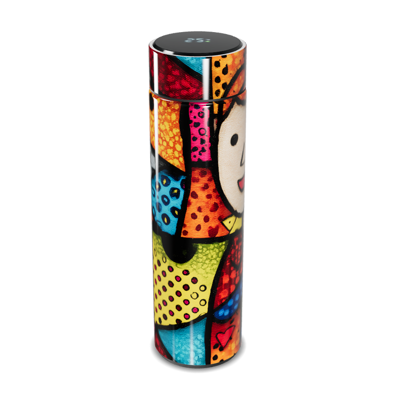 Garrafa Térmica Touch - Estampa Colorida Artística