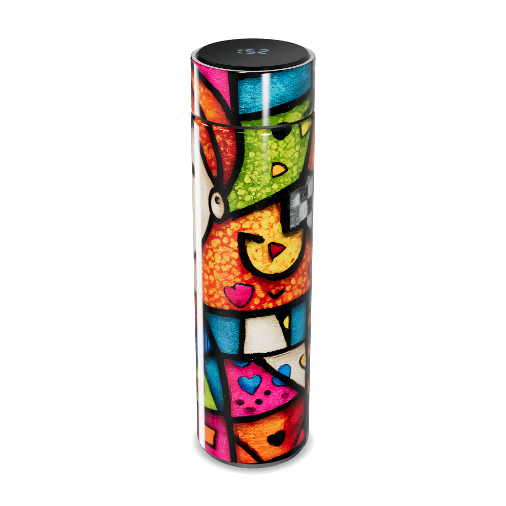 Garrafa Térmica Touch - Estampa Colorida Artística