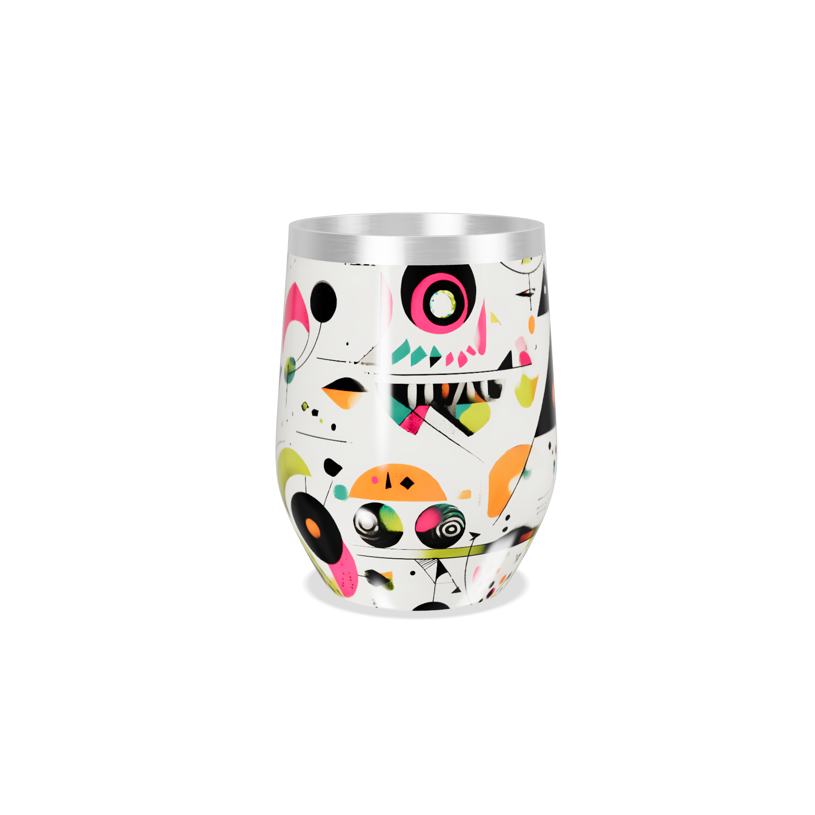 Copo Térmico Slim - Estampa Geométrica Colorida