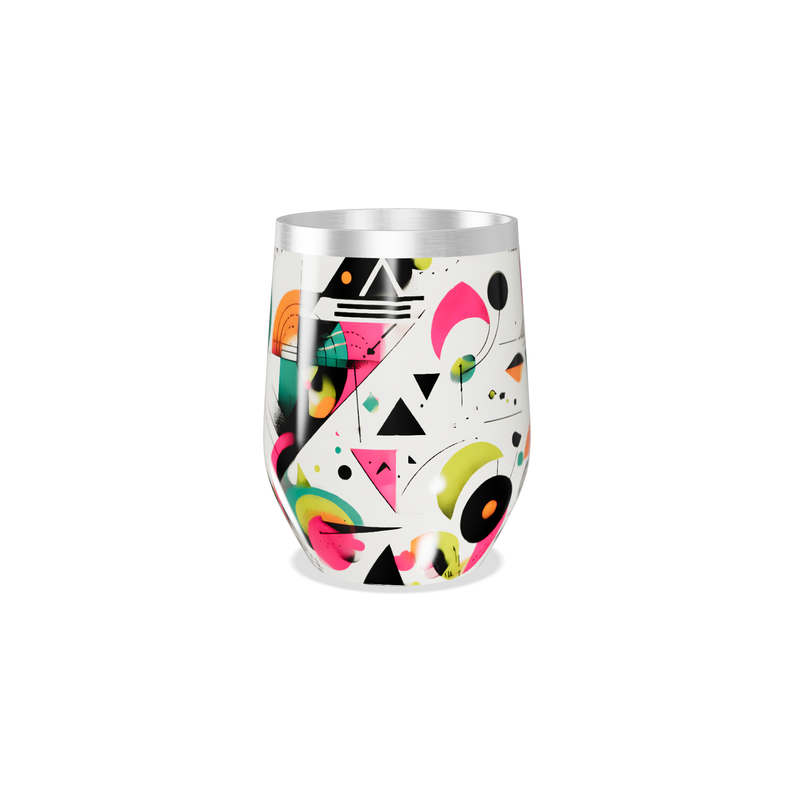 Copo Térmico Slim - Estampa Geométrica Colorida