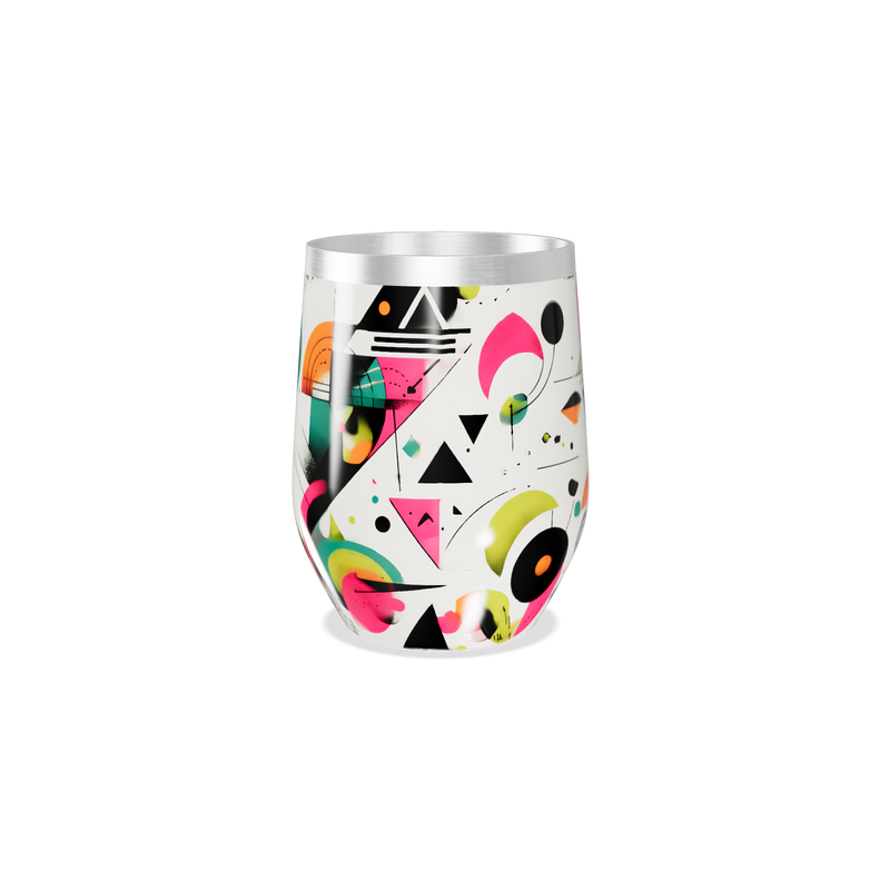 Copo Térmico Slim - Estampa Geométrica Colorida