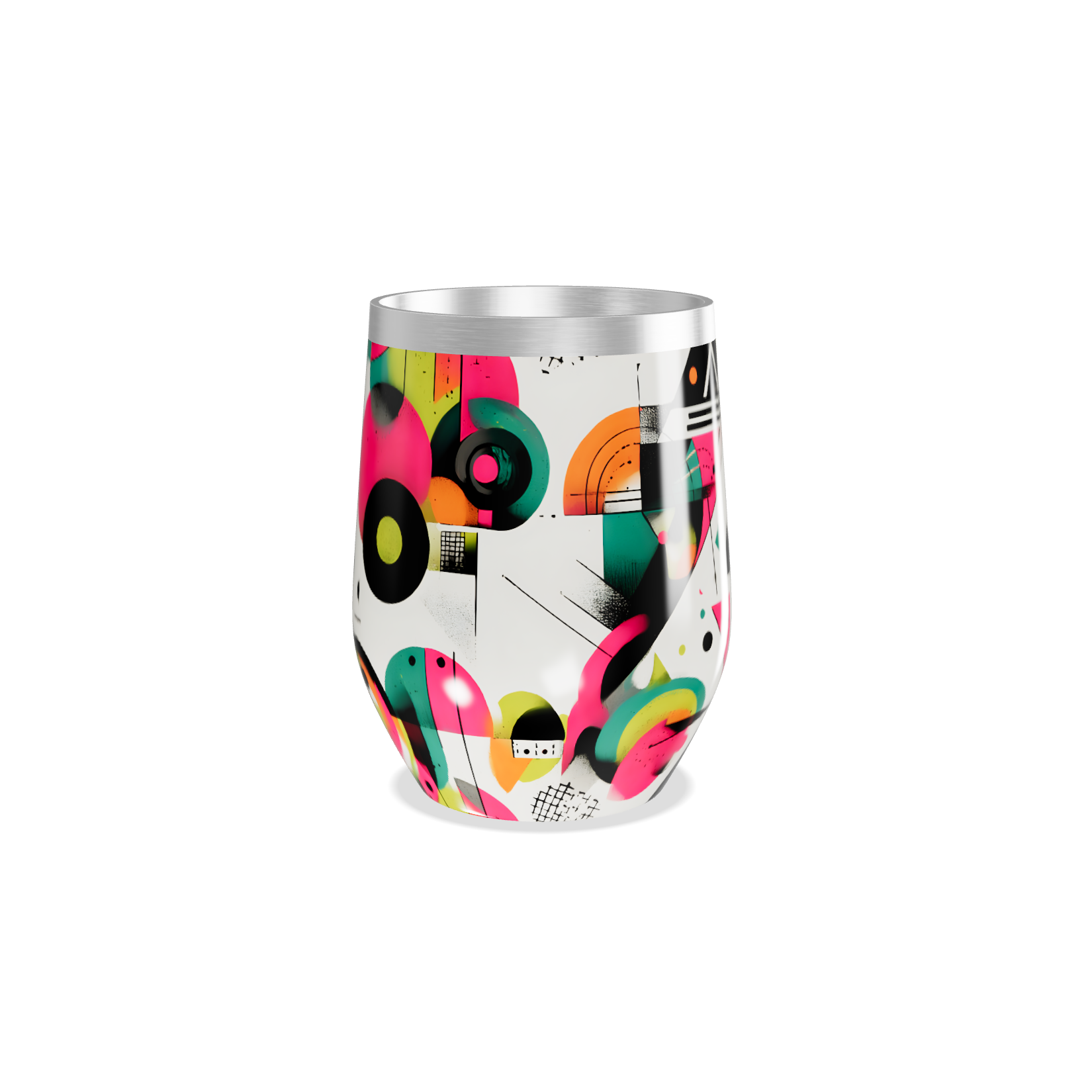 Copo Térmico Slim - Estampa Geométrica Colorida