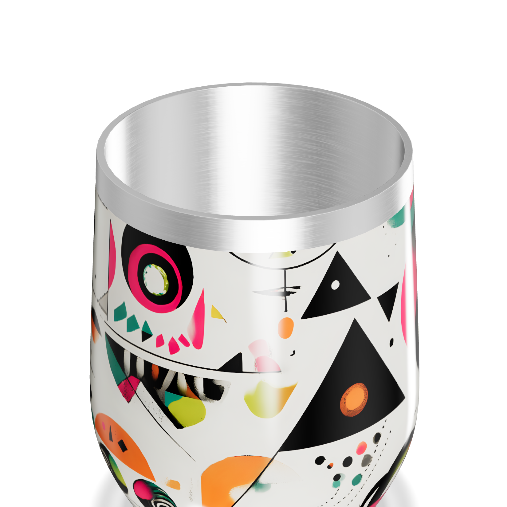 Copo Térmico Slim - Estampa Geométrica Colorida