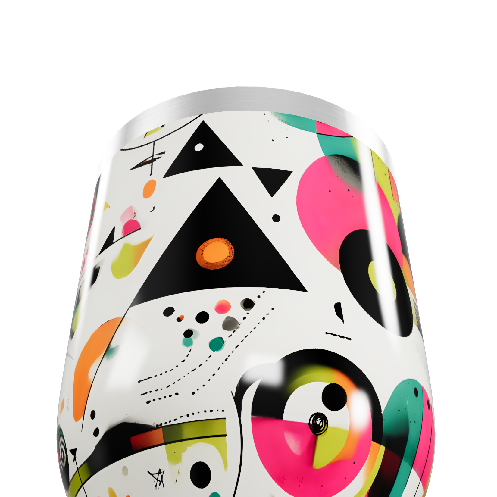 Copo Térmico Slim - Estampa Geométrica Colorida