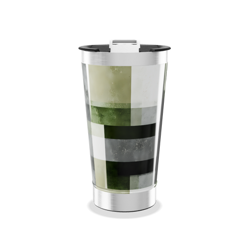 Copo Térmico - Estampa Geométrica Verde