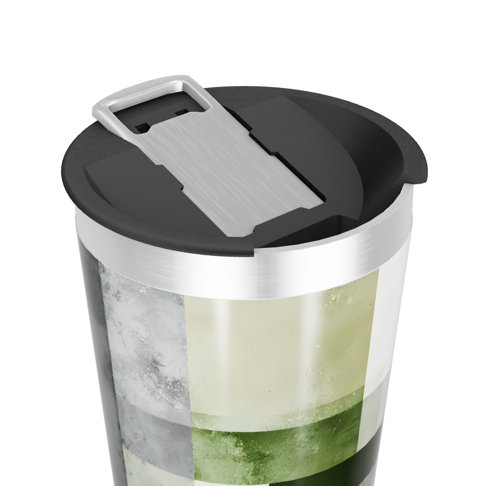 Copo Térmico - Estampa Geométrica Verde