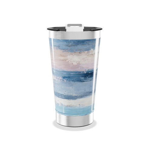 Copo Térmico - Estampa Azul e Rosa