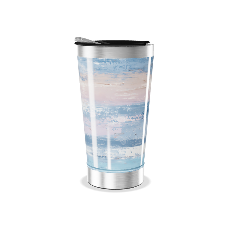 Copo Térmico - Estampa Azul e Rosa