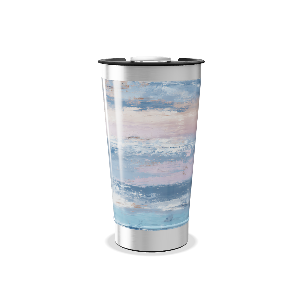 Copo Térmico - Estampa Azul e Rosa