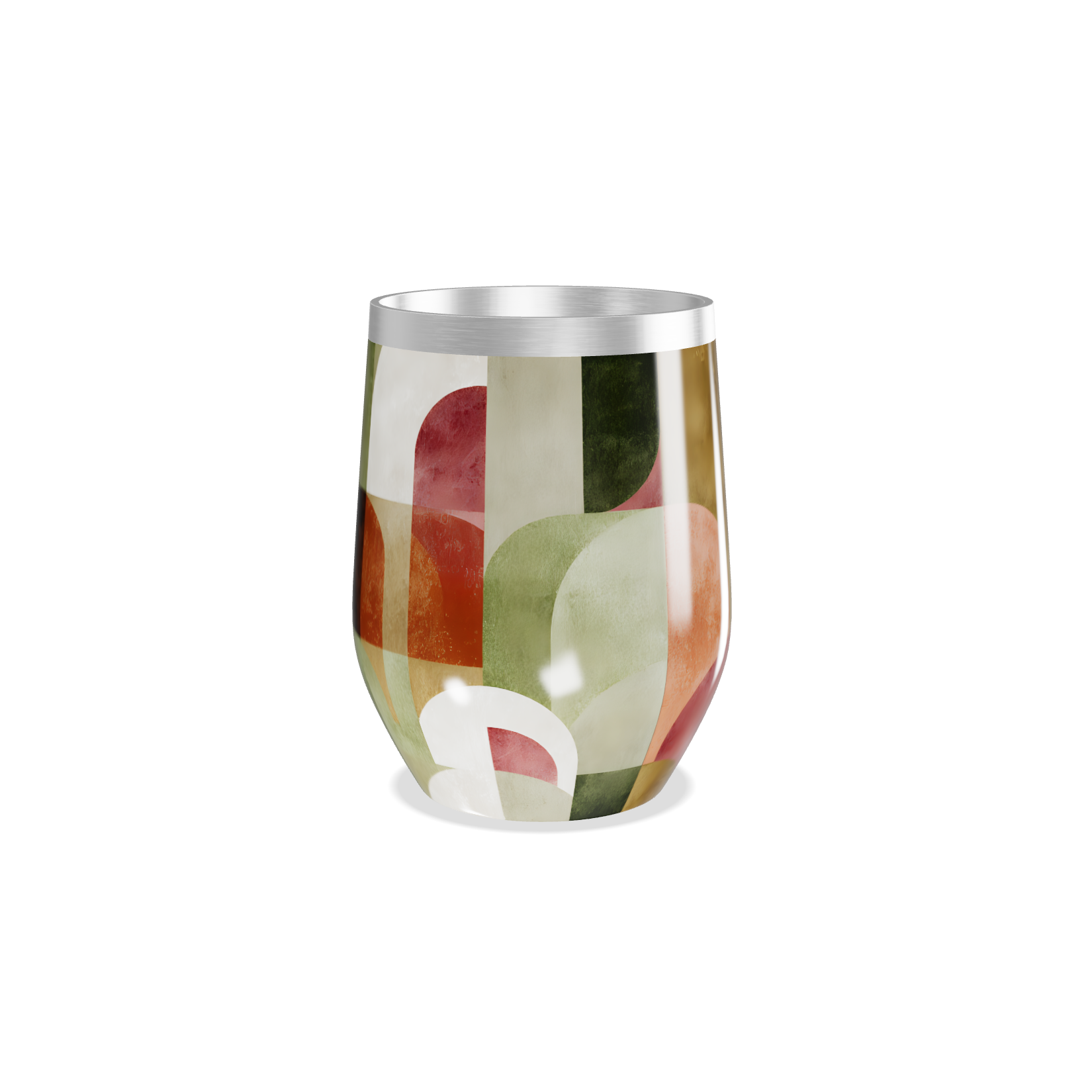 Copo Térmico Slim - Estampa Geométrica Multicolor