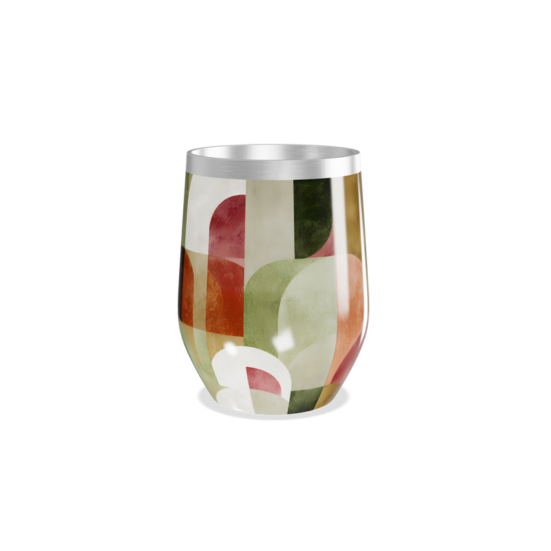 Copo Térmico Slim - Estampa Geométrica Multicolor