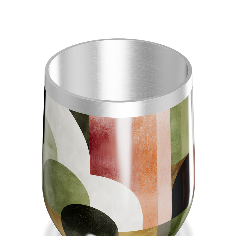 Copo Térmico Slim - Estampa Geométrica Multicolor