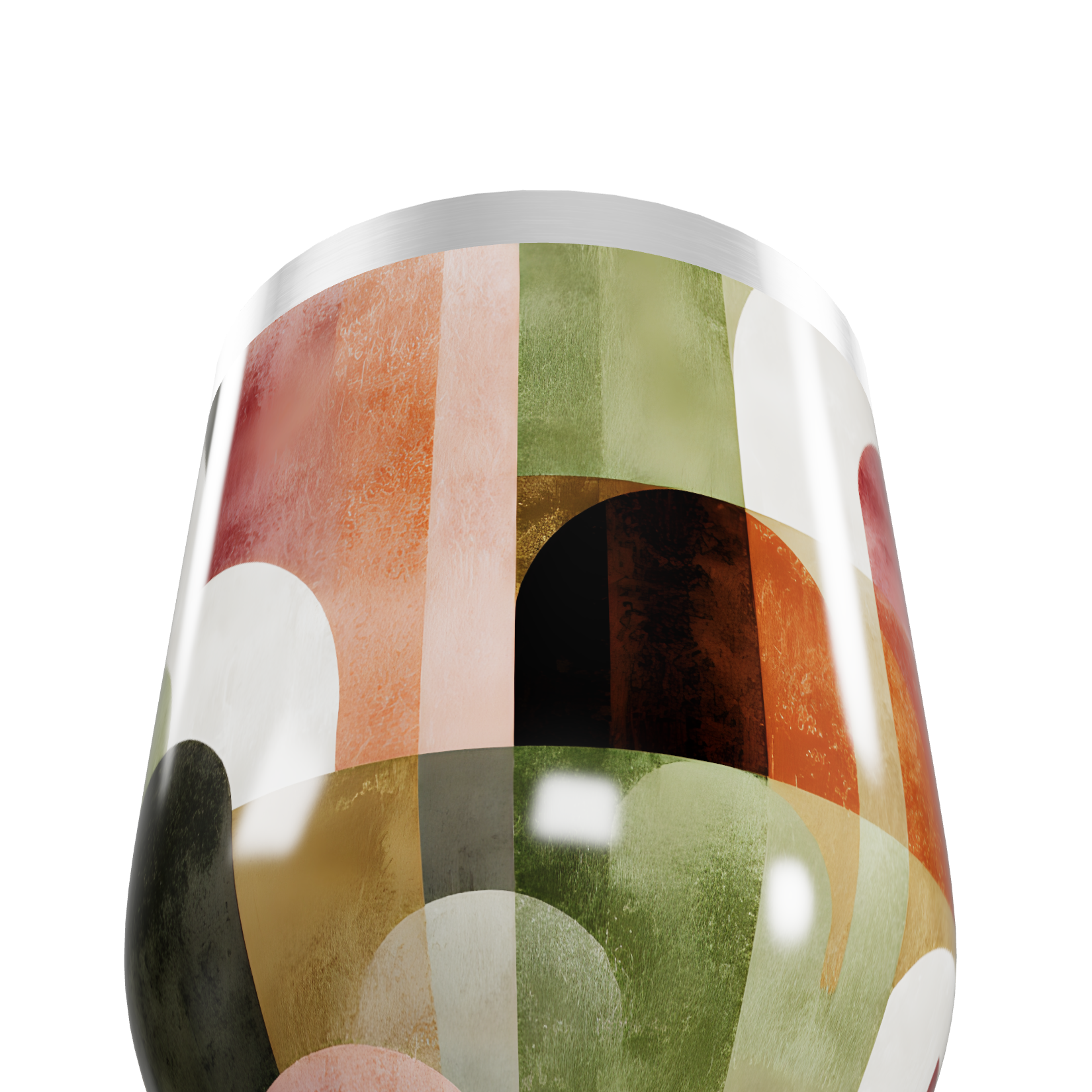 Copo Térmico Slim - Estampa Geométrica Multicolor