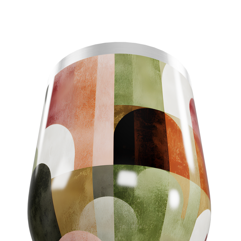 Copo Térmico Slim - Estampa Geométrica Multicolor