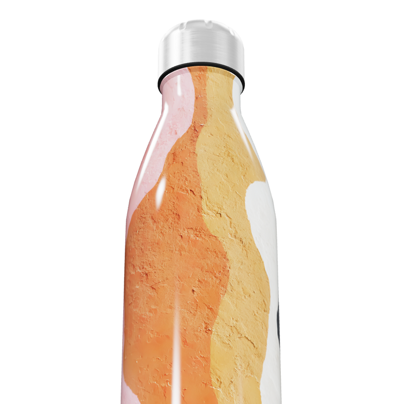 Garrafa Inox - Estampa Abstrata Colorida