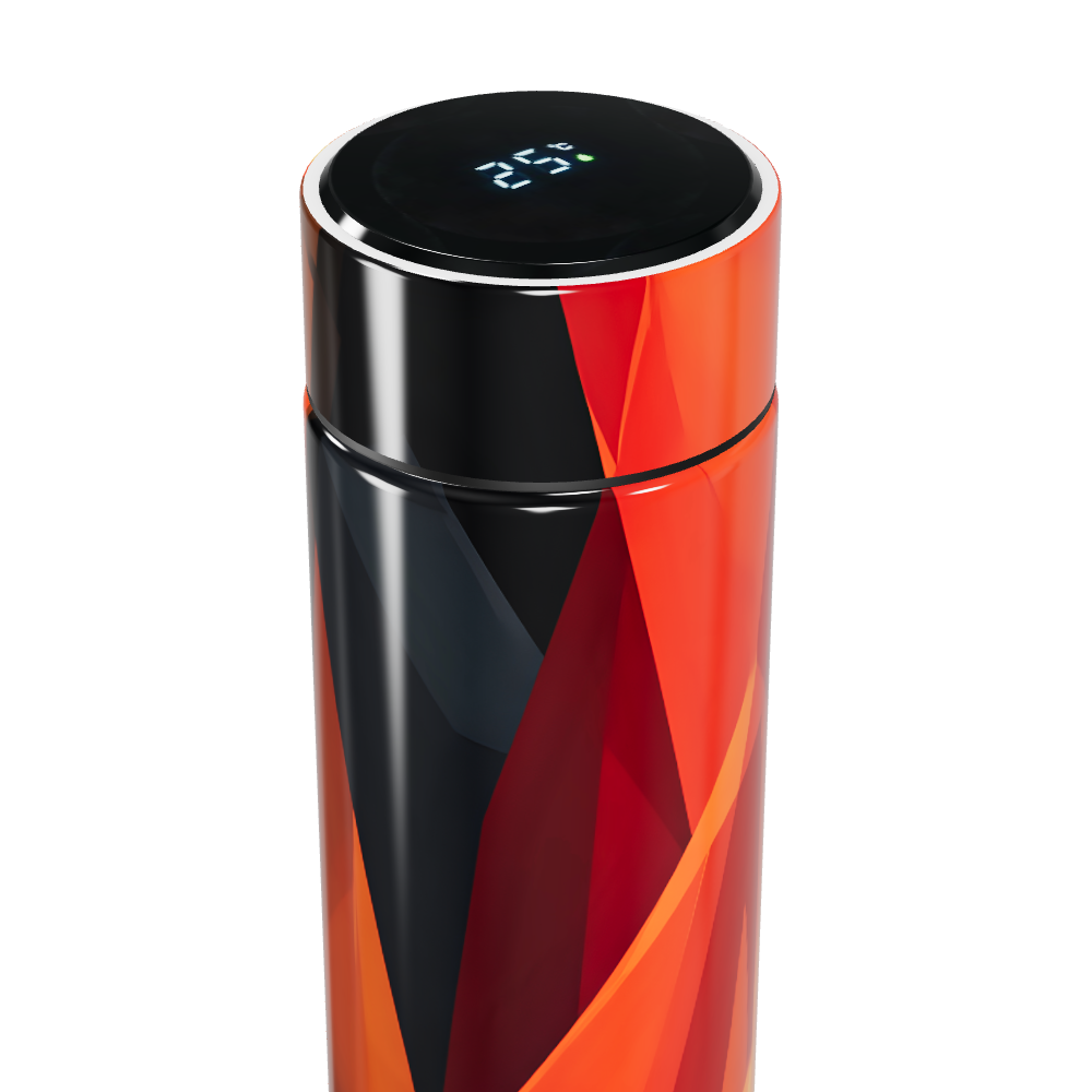 Garrafa Térmica Touch - Vermelha Geométrica