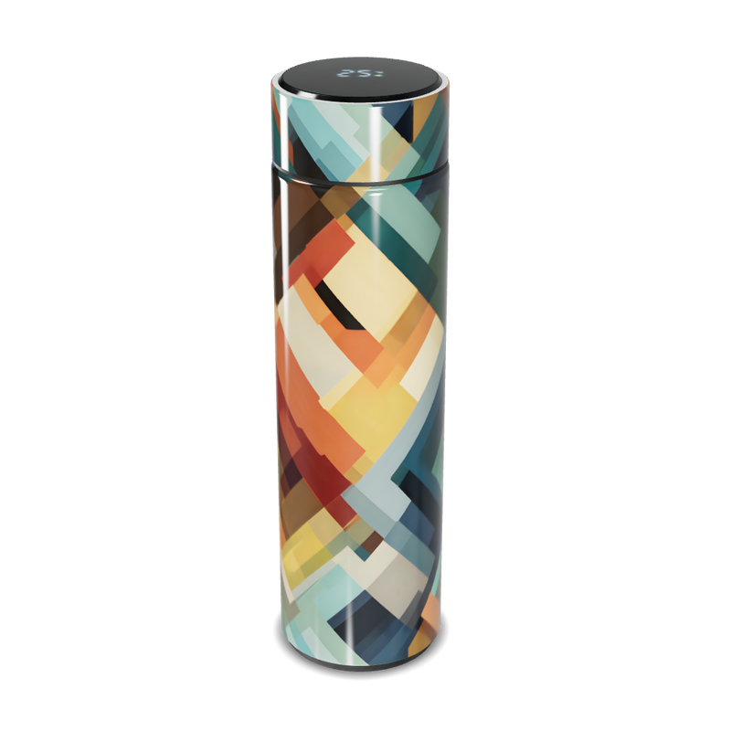 Garrafa Térmica Touch - Estampa Geométrica Colorida