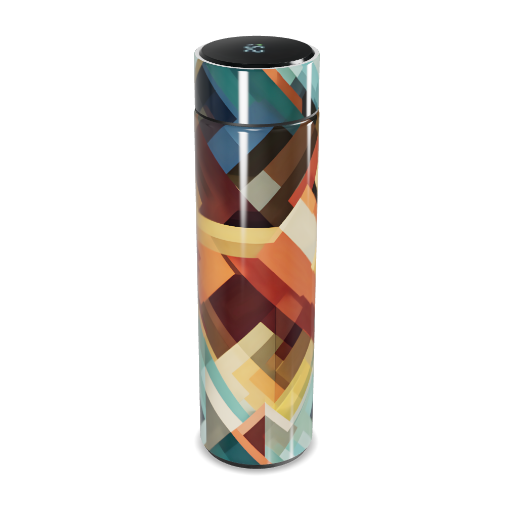 Garrafa Térmica Touch - Estampa Geométrica Colorida