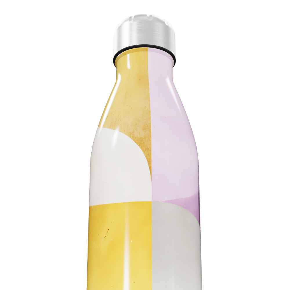 Garrafa Inox - Estampa Geométrica Colorida