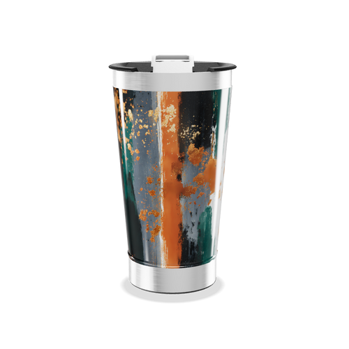 Copo Térmico - Abstrato Multicolorido Aço