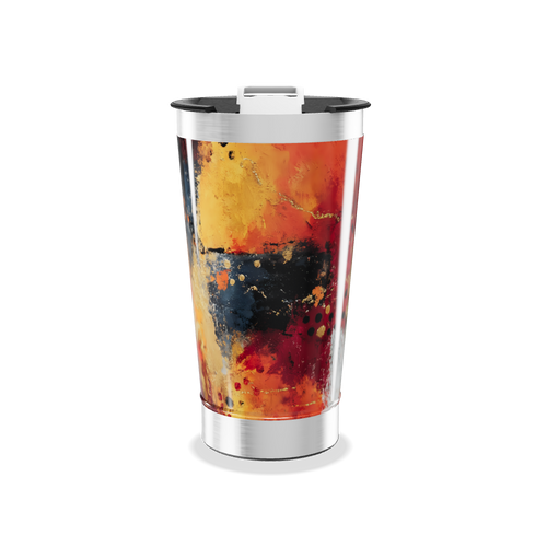 Copo Térmico - Estampa Abstrata Colorida