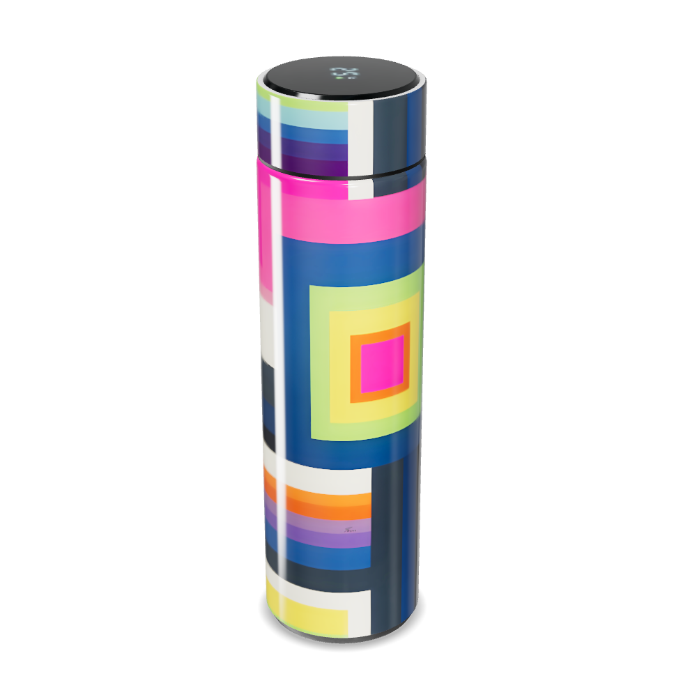Garrafa Térmica Touch - Colorida com Estampa Geométrica