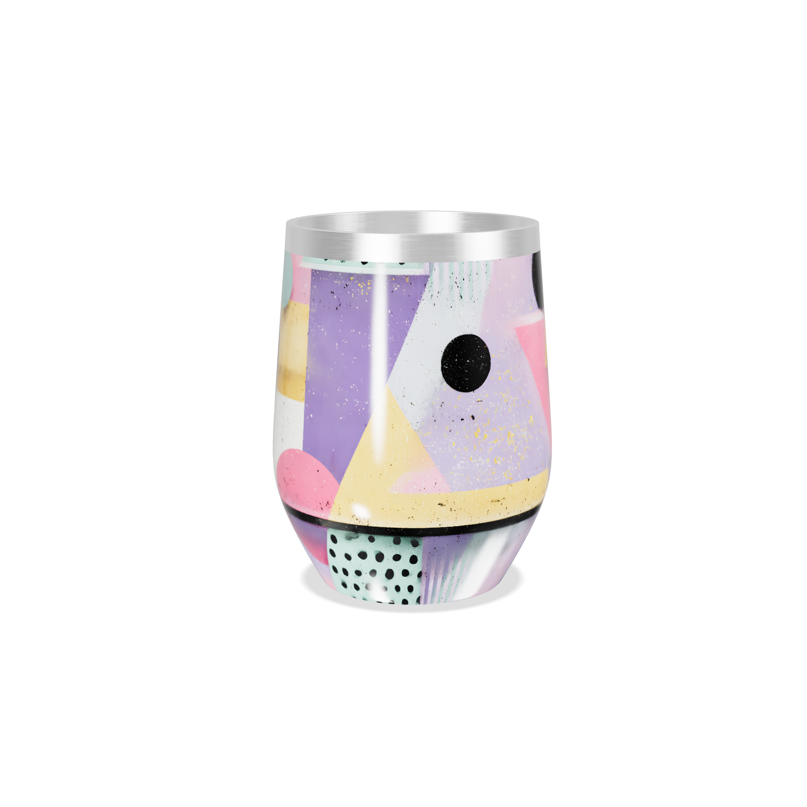 Copo Térmico Slim - Geométrico Colorido Aço Inox