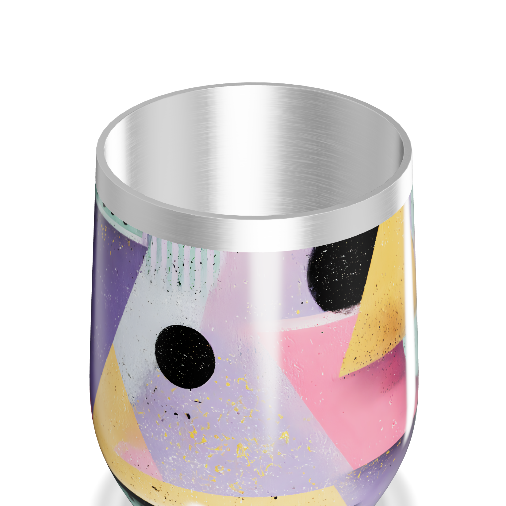 Copo Térmico Slim - Geométrico Colorido Aço Inox