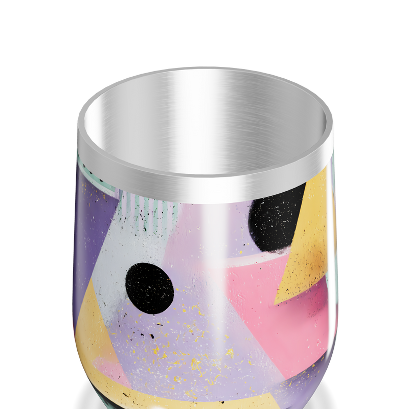 Copo Térmico Slim - Geométrico Colorido Aço Inox