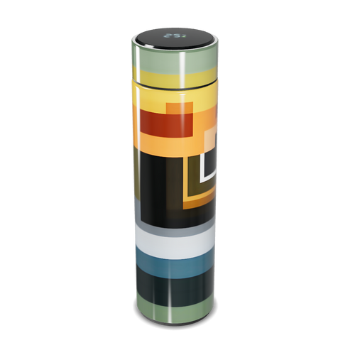 Garrafa Térmica Touch - Design Geométrico Colorido