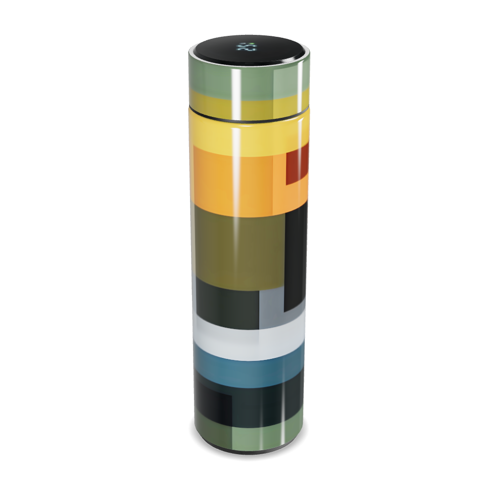 Garrafa Térmica Touch - Design Geométrico Colorido