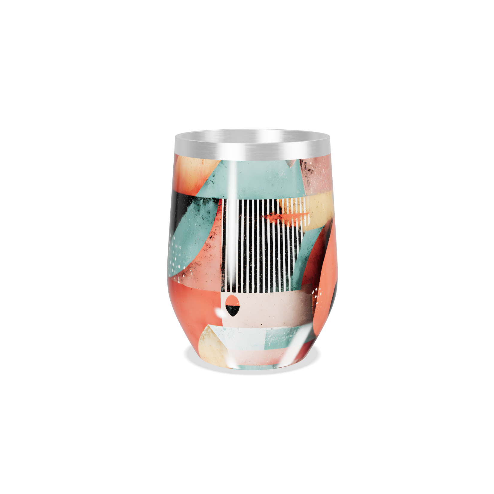 Copo Térmico Slim - Estampa Geométrica Colorida